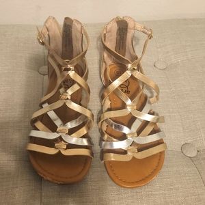 Art Class Silver and Gold Sandals- Size 13
